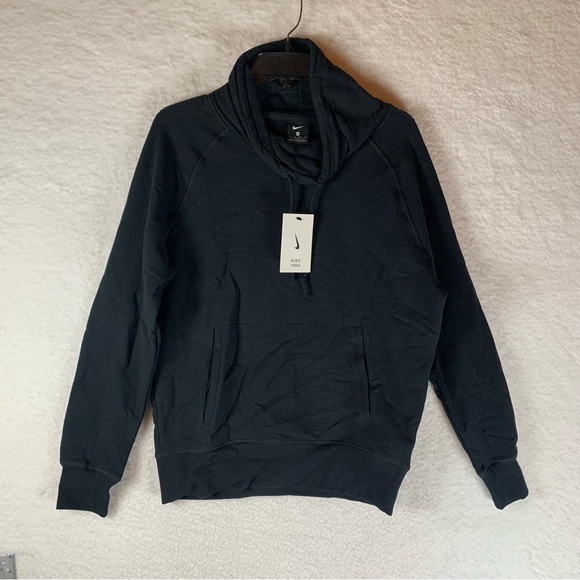 Nike Tops - Women’s Nike Yoga Funnel Neck Pullover Sweatshirt Black Size XS NWT 5692